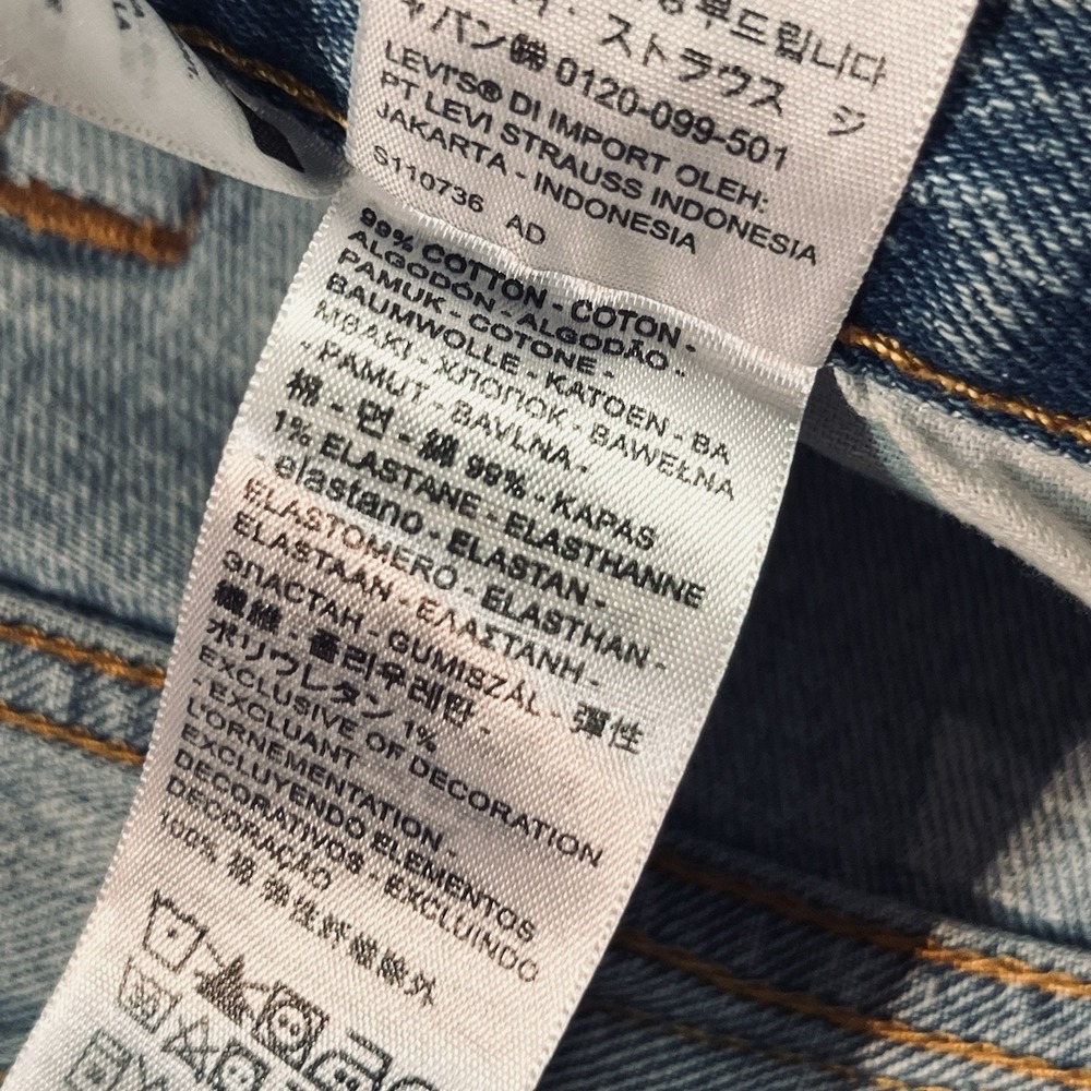 Levis Mens 501 '93 Jeans Mens 36x30 Blue Light Wash Straight Button Fly EUC - Picture 10 of 10